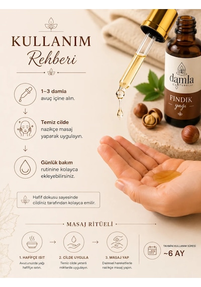 Biodamla Natural Fındık Yağı 100 Ml