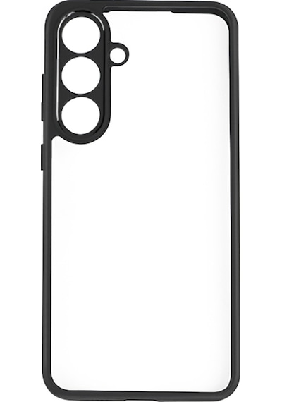 Samsung Galaxy Uyumlu  S25 Fe Kılıf Kamera Korumalı Şeffaf Arka Yüzey Zore New Roll Kapak Siyah