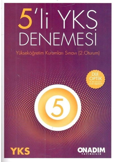 Yks Ayt 5 Deneme Sınavı - Kültür Onadım Yayıncılık