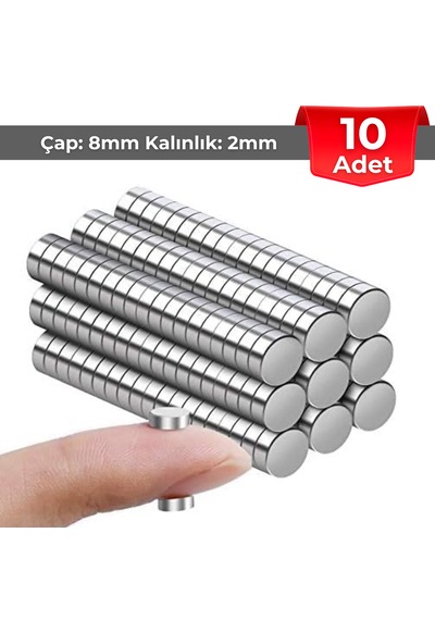 Neohobi 5 Adet Neodyum Mıknatıs Çap: 15mm Kalınlık: 5mm D15x5 Ndfeb Güçlü Mıknatıs Yuvarlak N011