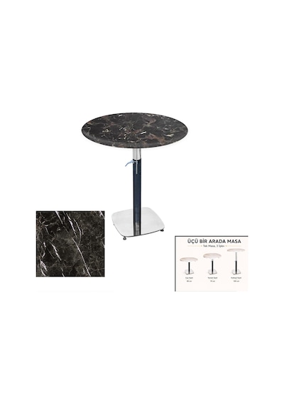 Üçüz Masa Ayarlanabilir 60 Cm Yuvarlak - Werzalit, Wermodin Ve Allzalit Tabla - Teramo Çok Renkli Üçüz Masa Ayarlanabilir 60 Cm Yuvarlak - Werzalit, Wermodin Ve Allzalit Tabla - Teramo Çok Renkli