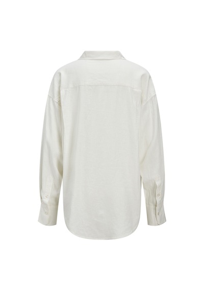 Jack & Jones Kadın Keten Karışımlı Gömlek - Jamie - 12269668 Blanc De Blanc