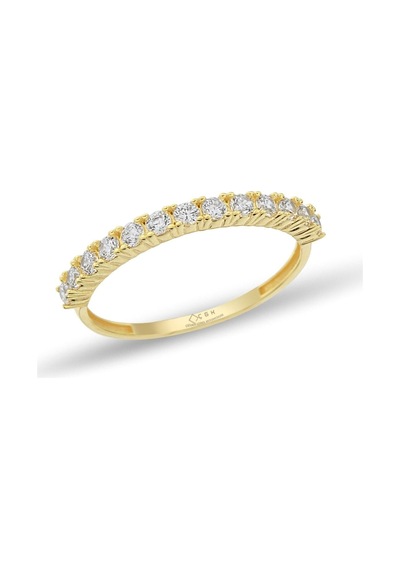 Çgk Çiğdem Gürel Kuyumculuk Çıtır Yarımtur Taşlı Altın Yüzük Gold