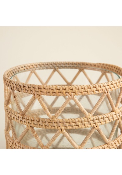 Samoa Rattan Fener 20 Cm Natural