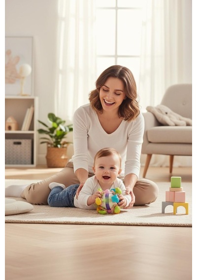 6 In 1 Diş Kaşıyıcı Bebek Topu- Çıngıraklı Oyuncak