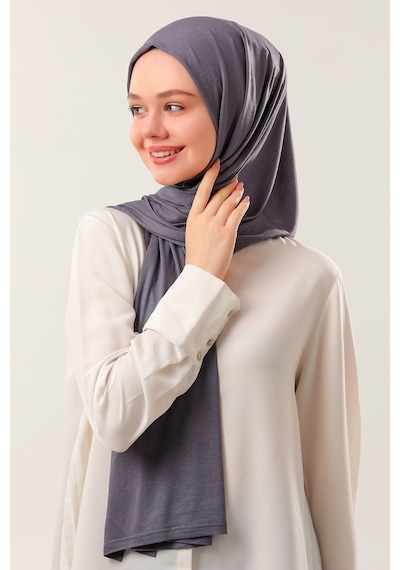 Melodi Scarf Tesettür Penye Şal Füme Füme