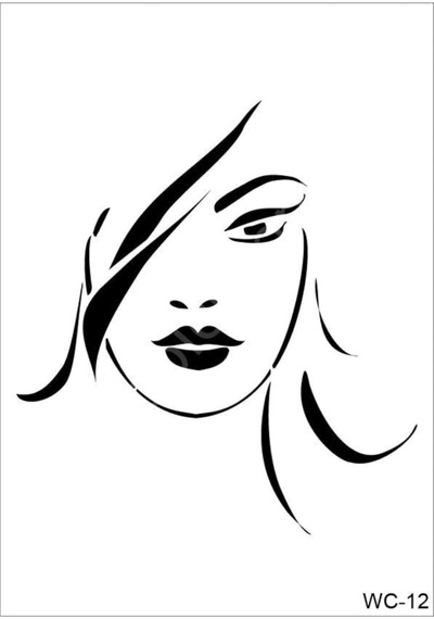 Cadence Stencil Şablon A4 Woman Collection Wc-12 30x21 Kadın Mo Beyaz Tek Ebat