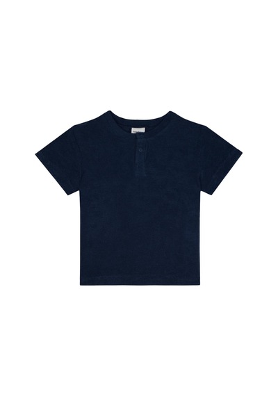 Antebies Organik Lacivert Beli Lastikli Bağcıklı Cepli Tshirt Şort Erkek Çocuk Takımı