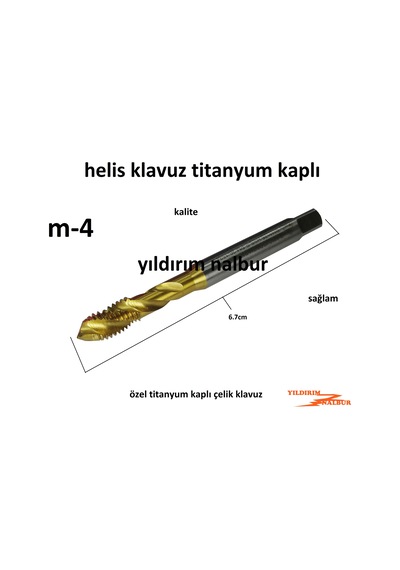Helis Kılavuz M-4 Titanyum Kaplı Klavuz