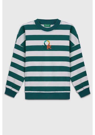 United Colors Of Benetton Erkek Çocuk Sweat Bntb23297 Yeşil Çizgili Yeşil Çizgili