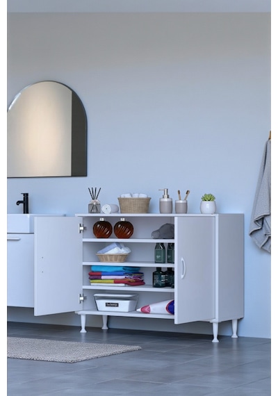 Eliusta Nirat 90 Cm 4 Bölmeli Beyaz Banyo Mutfak Dolabı 3 Raflı Kapaklı Çok Amaçlı Dolap 90x75x32,5 Cm Beyaz Eliusta Nirat 90 Cm 4 Bölmeli Beyaz Banyo Mutfak Dolabı 3 Raflı Kapaklı Çok Amaçlı Dolap 90x75x32,5 Cm Beyaz