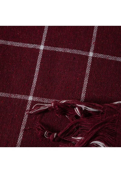 Mudo Home Edwın Bordo Çok Amaçlı Örtü 140x140 Cm 1484674