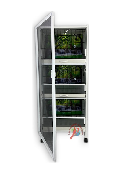 İstanbul Kafes Model 3 Pvc Kuş Dolabı