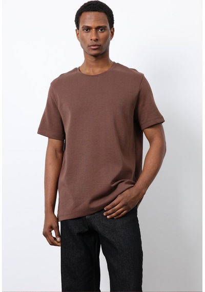 Antioch Regular Fit Basic Erkek T-shirt Kahverengi