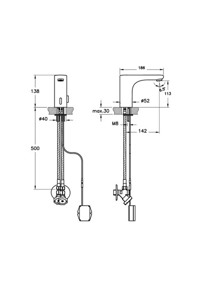 VitrA Root Round Temassız Lavabo Bataryası A47120 Krom