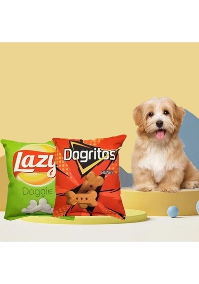 Tineke Cips Dayanıklı Sesli Köpek Oyuncağı 1 Adet Lazy