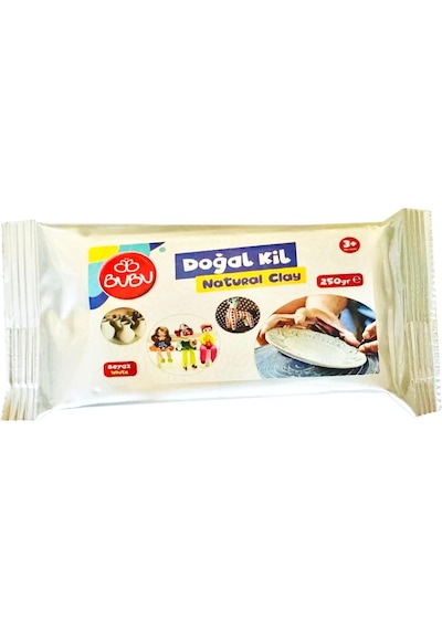 Bubu Doğal Kil Hamuru 250 Gr Beyaz Dk0001