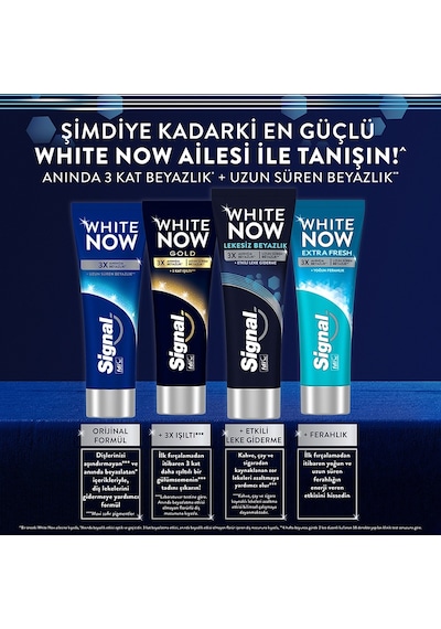 Signal White Now Lekesiz Beyazlık Diş Macunu 4 x 75 ML