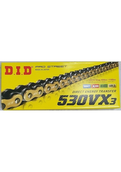 Did 530-112vx3 2002-2005 Kawasaki Zzr 1200 Uyumlu Zincir Vx3 Xring Gold Sarı Renk