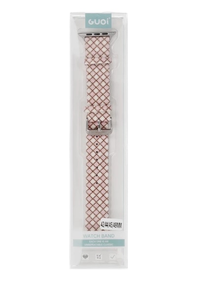 Newface Apple Watch 38mm Karo Motif Kordon - Pembe Diğer