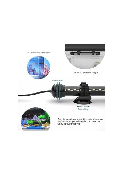 Zamanlayıcılı Led Akvaryum Işığı, Balık Tankı İçin Dalgıç Akvaryum Işıkları, Otomatik Açma/kapama İle Ba