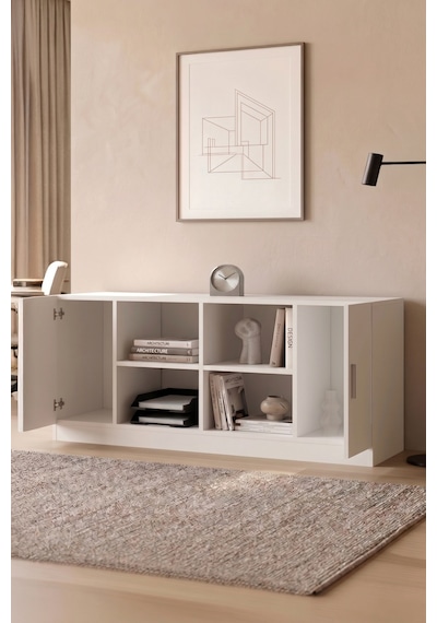 Yurudesign Vario F Ofis Kapaklı Kitaplık Dolap Beyaz VO6-W