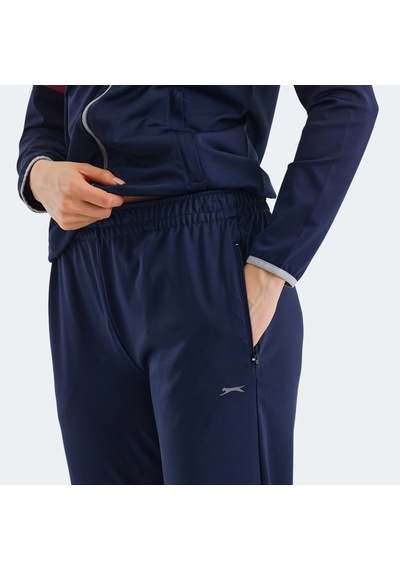 Slazenger ROCKSTAR Kadın Fermuarlı Dik Yaka Cepli Lacivert Eşofman Takımı