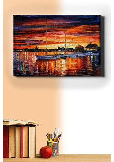 Webstyle Sayılarla Boyama Seti Kasnaklı Sakin Günbatımı 50 X 65 Cm