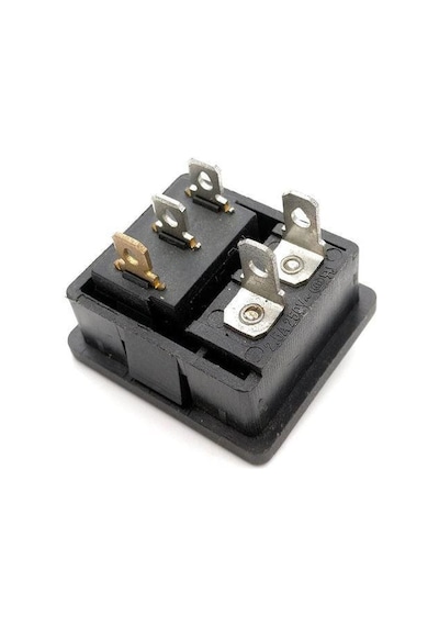 Iec320 2-Pin Erkek Power Soketi - Işıklı Anahtarlı