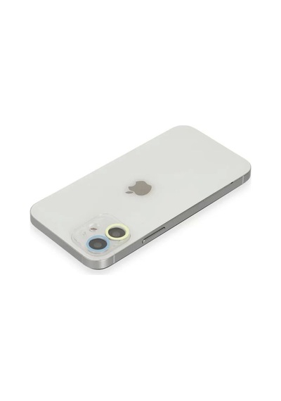 Apple İphone 11 Renkli Kamera Lens Koruma Cam - Sarı-mavi