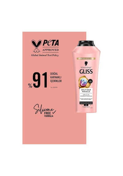 Split Hair Miracle Şampuan 400 Ml X 6 Adet Tüm Saç Tipleri