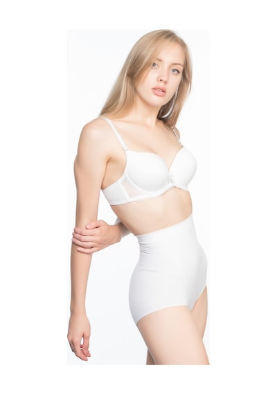 Beyaz Mı Emay 7024 Yüksek Bel Slip Korse Beyaz