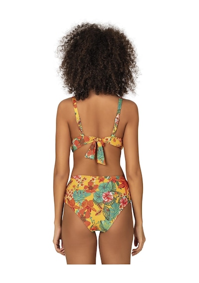 Endeep Kadın Büyük Beden Destekli Büzgü Detaylı Çiçek Desenli Bikini Takımı-turuncu-yeşil Endeep Kadın Büyük Beden Destekli Büzgü Detaylı Çiçek Desenli Bikini Takımı-turuncu-yeşil