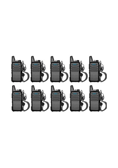10lu Pmr 446 Türkçe Konuşan El Telsizi Yeni Tasarım Type-c Şarjlı Mars Kulaklık  Set