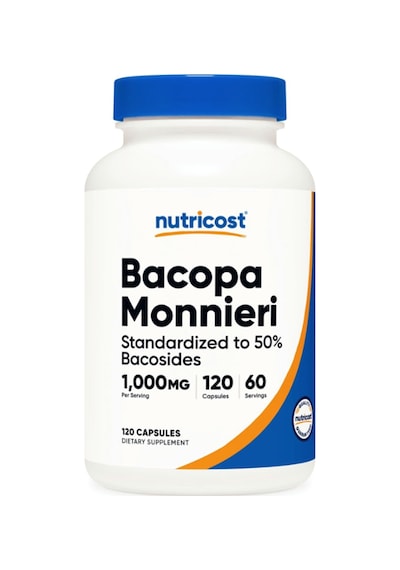 Nutricost Bacopa Monnieri 1000mg, 120 Capsul 60 Servings .tr...