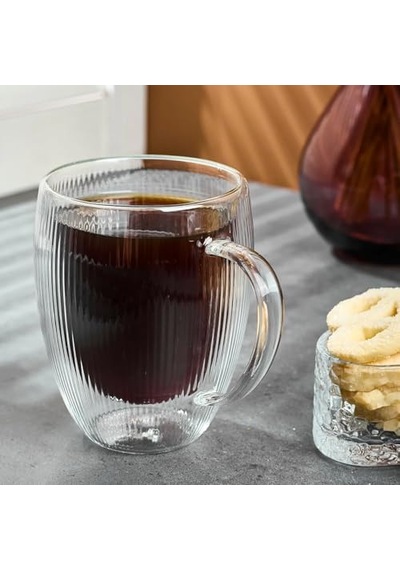 Lineo Çift Cidarlı Kupa 350 Ml Acı Kahve