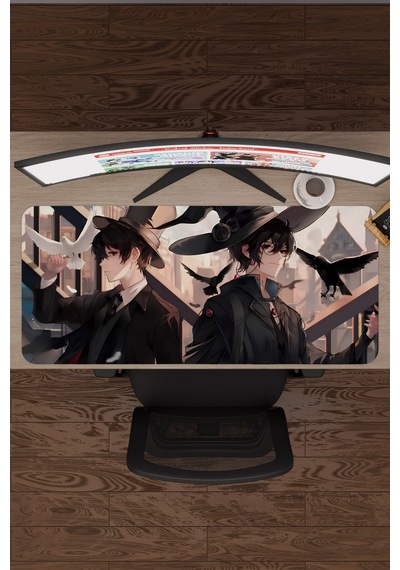 Guimi Zhi Zhu Anime V5 - 90x40 Xxl Gaming Kauçuk Kaymaz Taban Mouse Pad Fare Altlığı