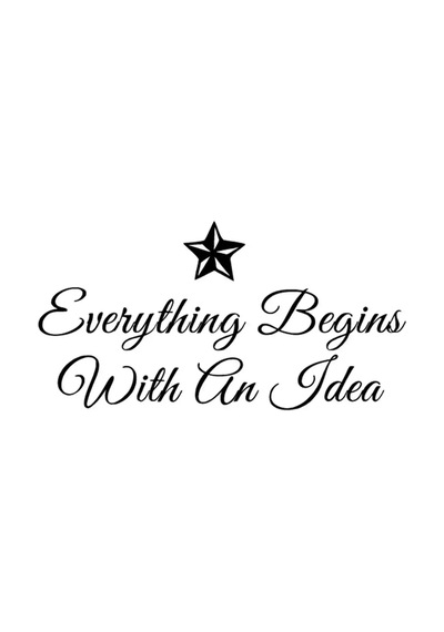 With An Idea Sticker Duvar Dekor Sticker 40 X 20 Cm