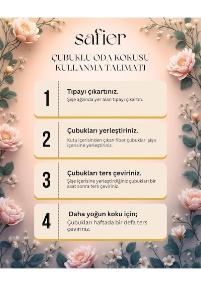 Pudra Rüyası Pembe Seramik Taş Çiçekli Çubuklu Oda Kokusu Baby Powder 80 Ml Abundance Prosperity