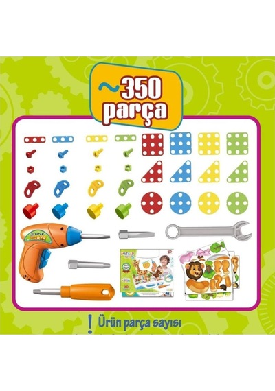 3d Yaratıcı 340 Parça Matkaplı Tamir Seti-eğitici Matkap Seti-oyuncak