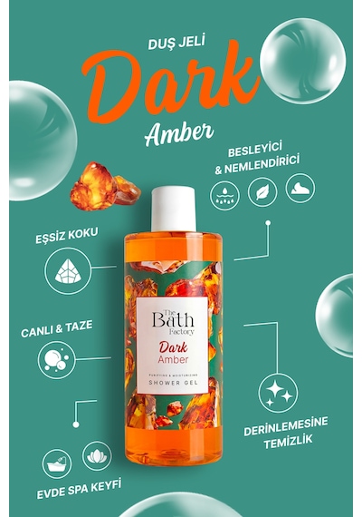 The Bath Factory Nemlendirici Ve Besleyici Dark Amber Duş Jeli 400 ML