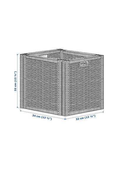 Ikea Branas Rattan Depolama Kutusu 32 X 34 X 32 Cm Beyaz