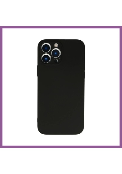 Ren.ga.renk İphone 13 Pro Max Kılıf Nano İçi Kadife Silikon - Siyah Rengaren