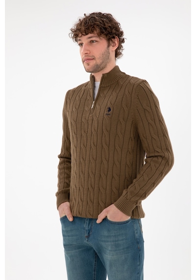 U.s. Polo Assn. Erkek Haki Kazak /triko 50297020-vr027 Haki