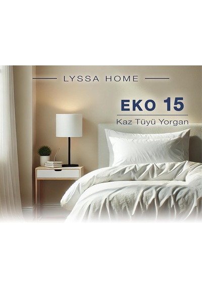 Eko 15 Kaz Tüyü Yorgan,%15 Kaz Tüyü%85 Sırt Tüyü, 155x215 Cm Tek Kişilik, Hafif Ve Konforlu,%100 Pamuk Down-proo Diğer