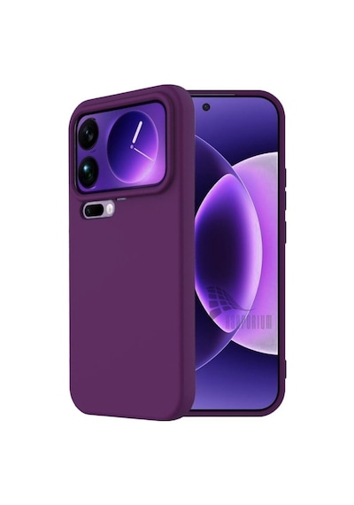 Xiaomi 17 Pro Max Uyumlu Silikon Kılıf - Pastel Renk Tonu Kamera Korumalı Esnek Kapak - Mor Mor