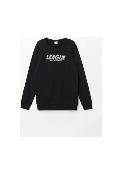 LC Waikiki Lcw Kids Siyah Bisiklet Yaka Erkek Çocuk Kalın Eşofman Takımı New Black