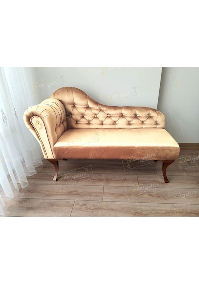 Modern Köşe Koltuğu Josefin Puf Bench Bej