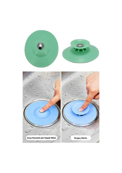 Lavabo Küvet Tıkacı Mutfak Gider Tıpası Lavabo Süzgeci Yeşil Seramik Diğer