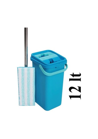Palet Mop Temizlik Kovası 12 Lt Özel Mikrofiber Başlıklı Hızlı Ve Hijyenik Temizlik Seti